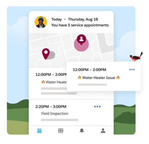 Order requests for field technicians within Salesforce Field Service