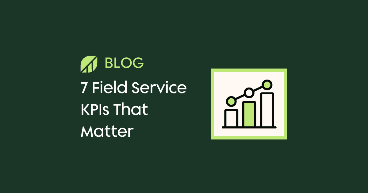 Social preview banner highlighting field service KPI and Salesforce dashboard blog.