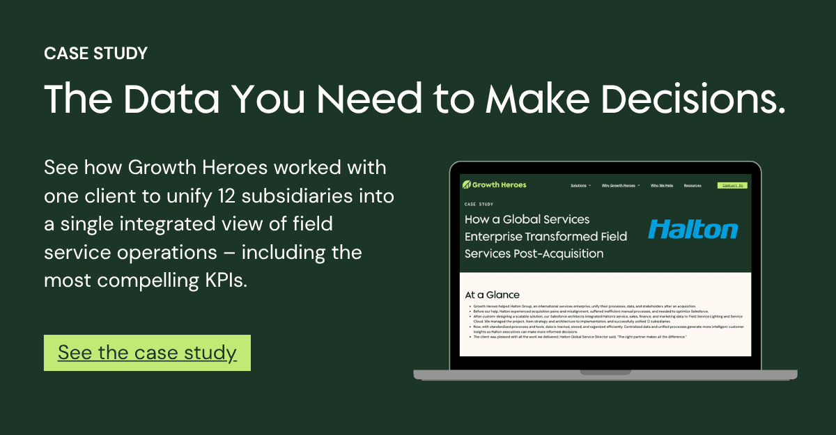 Review a case study about unifying field service operations across global subsidiaries.